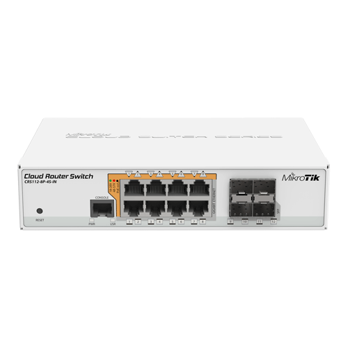 Cloud Router Switch 8xGigabit cu PoE out-Mikrotik CRS112-8P-4S-IN