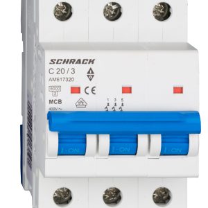 Întreruptor automat modular (MCB) AMPARO 6kA C 20A 3-poli