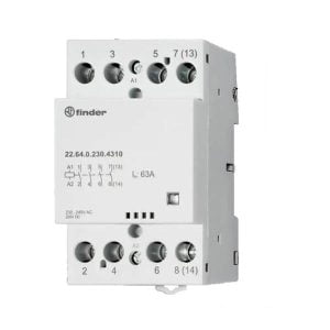 Contactor modular 4 ND 230VCA/CC 63A AgSnO2-Finder